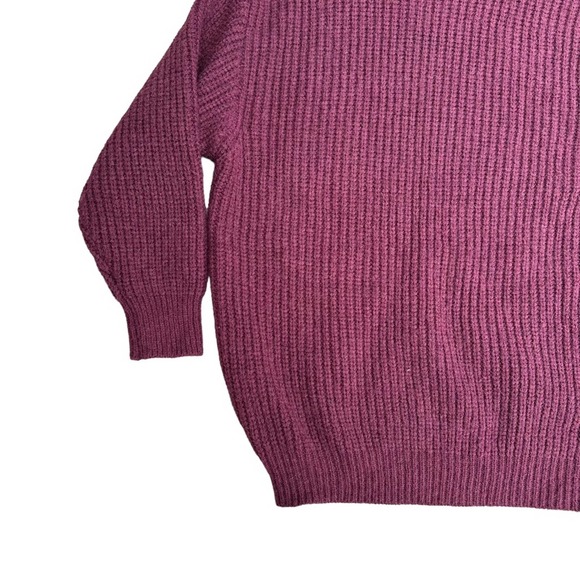Lulus Turtleneck Sweater Womens Ribbed Long Sleeve Soft Stretch Red Large - Picture 2 of 10